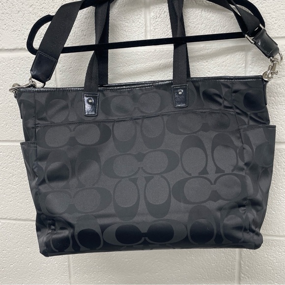 Coach Black Signature Tote Gym Bag Diaper Bag - Picture 3 of 8